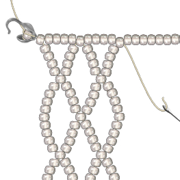 Miyuki seed bead Netted Necklace Instructions